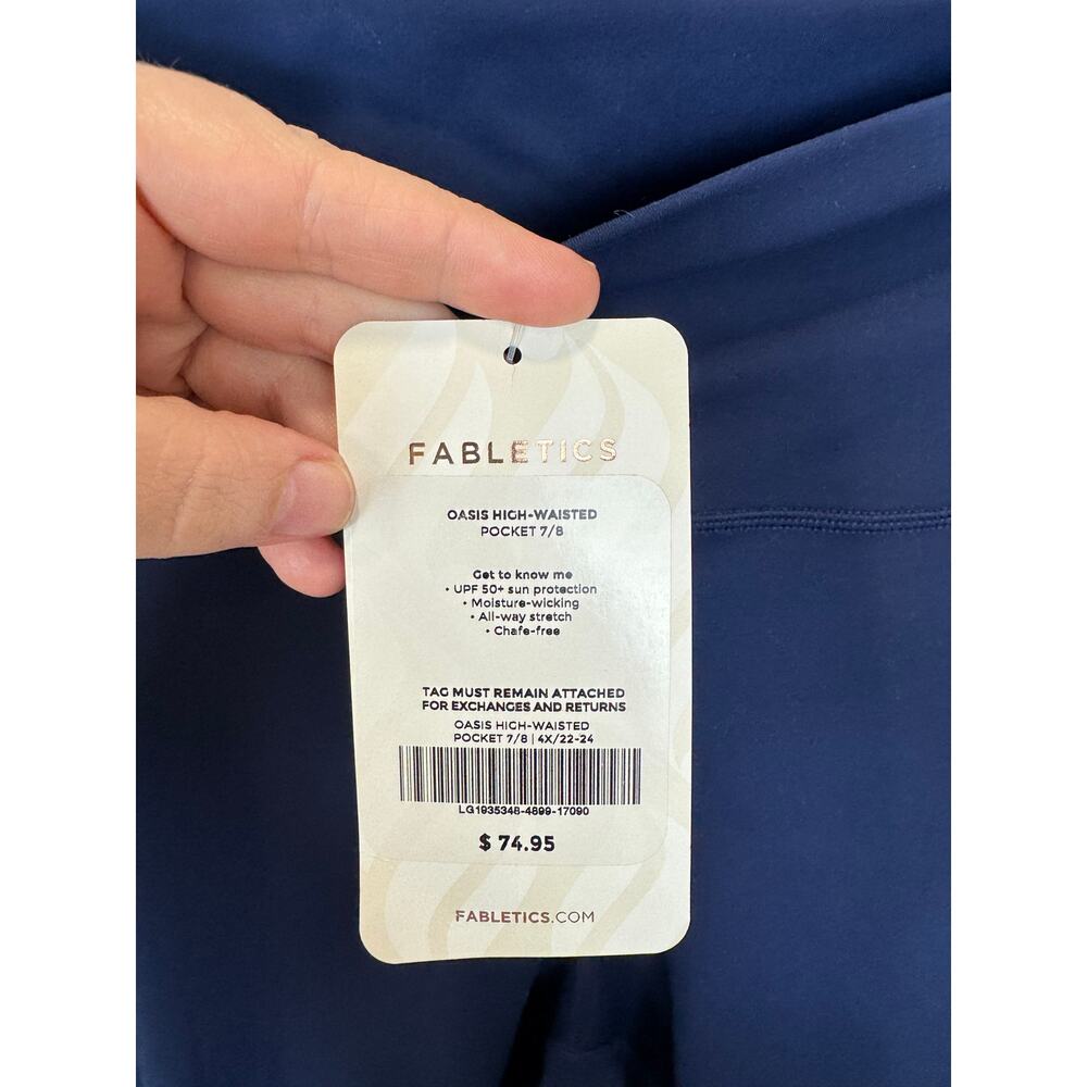 Fabletics Plus Size Blue Active Oasis High Waiste… - image 4